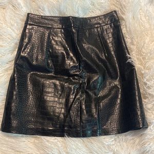 Black snake skin skirt